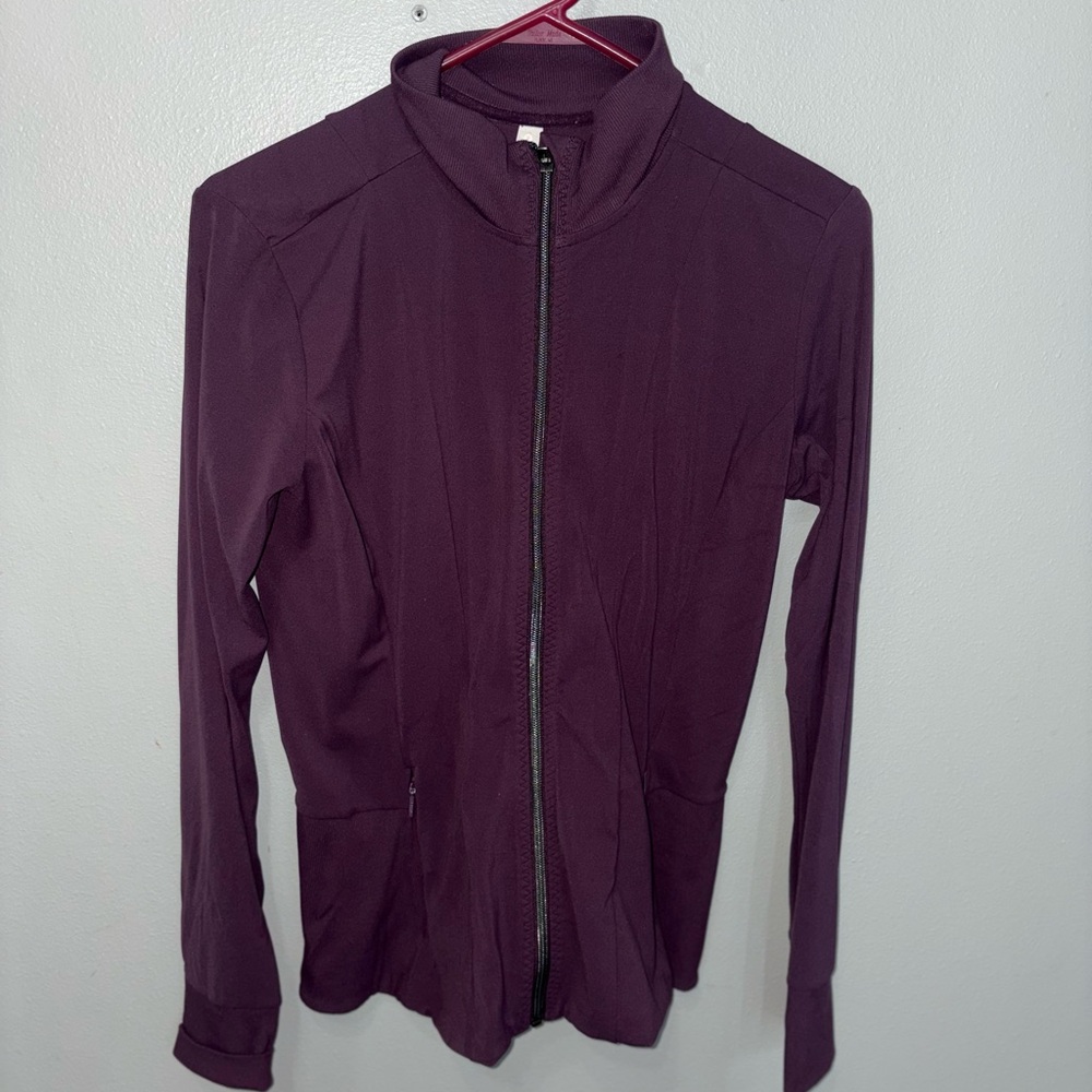 Athleta Plum Full-Zip Workout Jacket